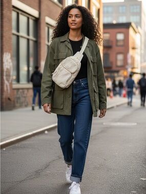 adidas Cream Utility Sling Crossbody Bag with Logo—NWT